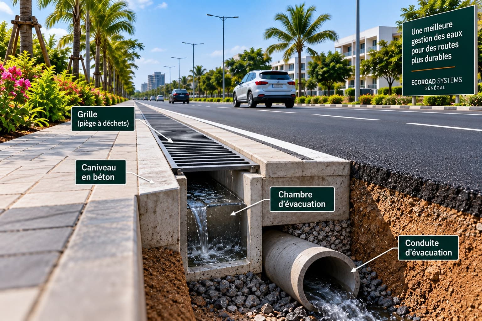 EcoRoad Smart Drain™ integrated drainage system