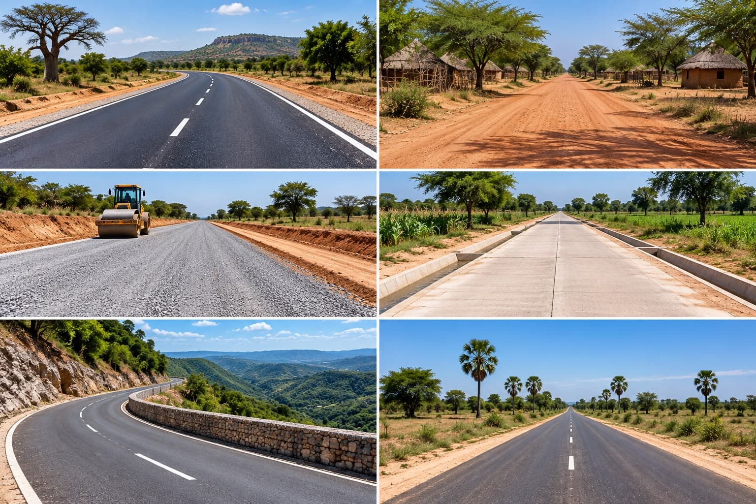 Rural and peri-urban roads: from dirt track to paved road